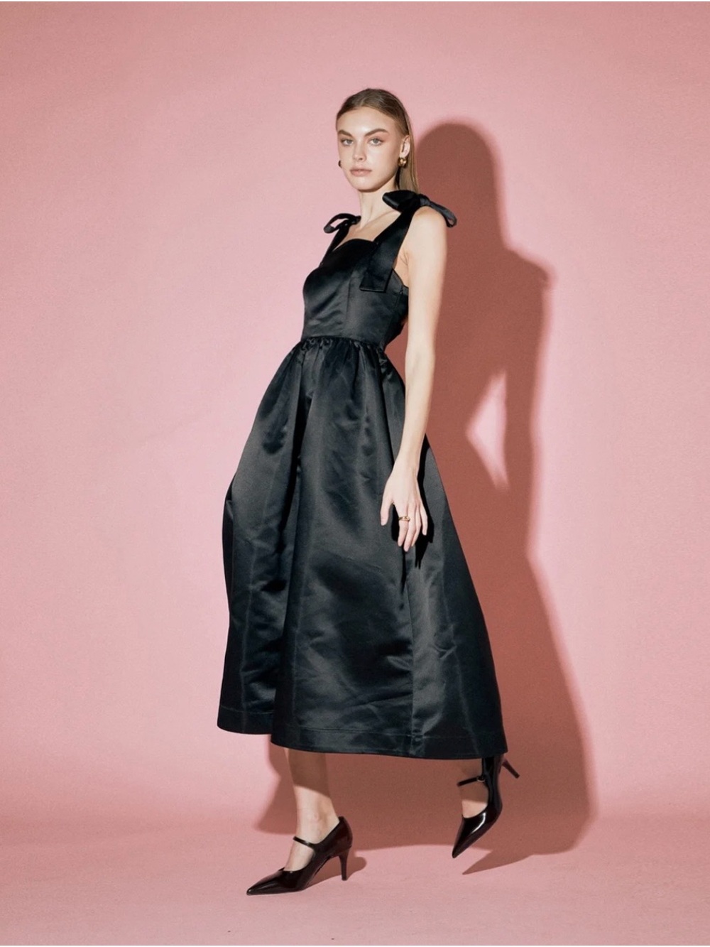 English Factory Bow Pointed Midi Dress
